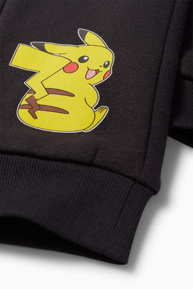 Děti - chlapci - Pokémon - Pikachu - souprava - mikina s kapucí a teplákové kalhoty - 2dílná - žlutá