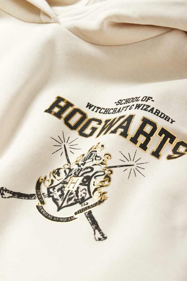 Bambine - Harry Potter - set - felpa con cappuccio e leggings svasati - 2 pezzi - beige chiaro