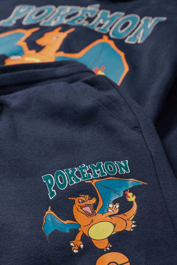 Enfants garçons - Pokémon - ensemble - sweat à capuche et pantalon de jogging - deux pièces - bleu foncé