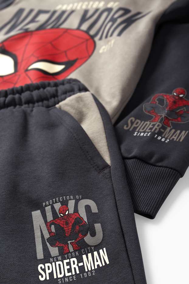 Kinder Jungen - Spider-Man - Set - Hoodie und Jogginghose - 2 teilig - grau