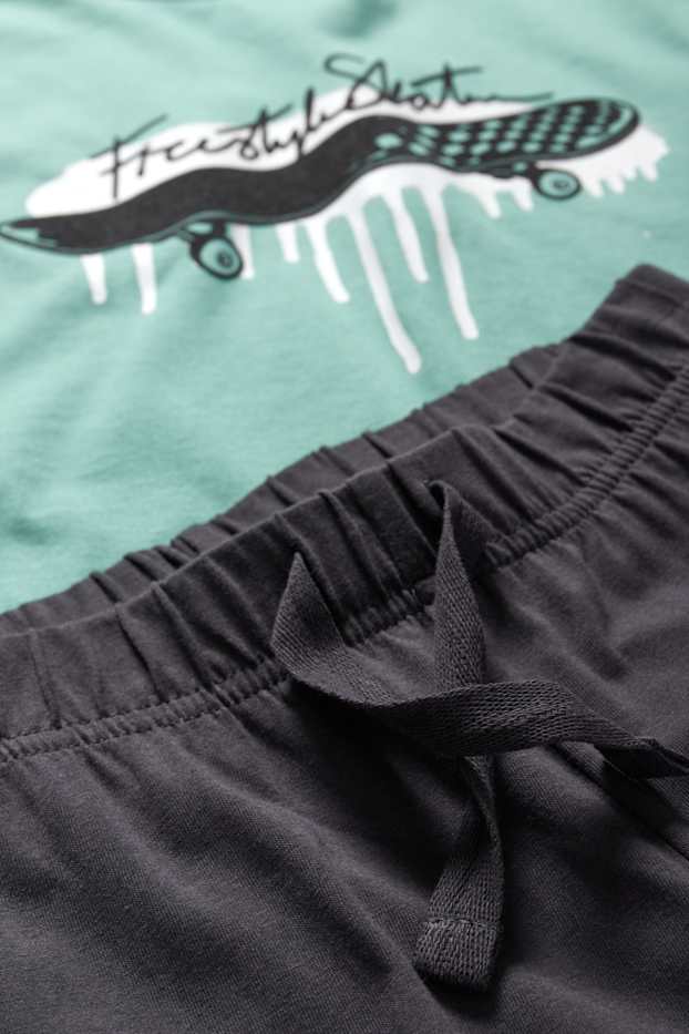 Bambini - Skater - pigiama - 2 pezzi - verde chiaro