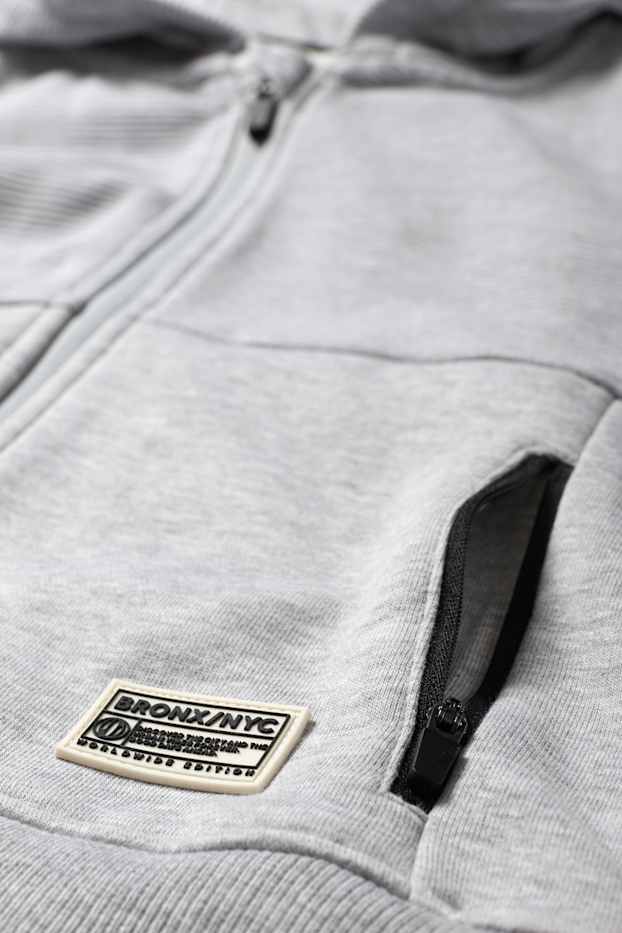 Kinder Buben - Set - Sweatjacke und Jogginghose - 2 teilig - grau