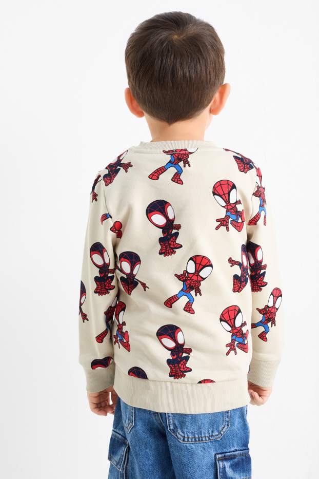 Kinder Buben - Multipack 2er - Spidey - Hoodie und Sweatshirt - beige