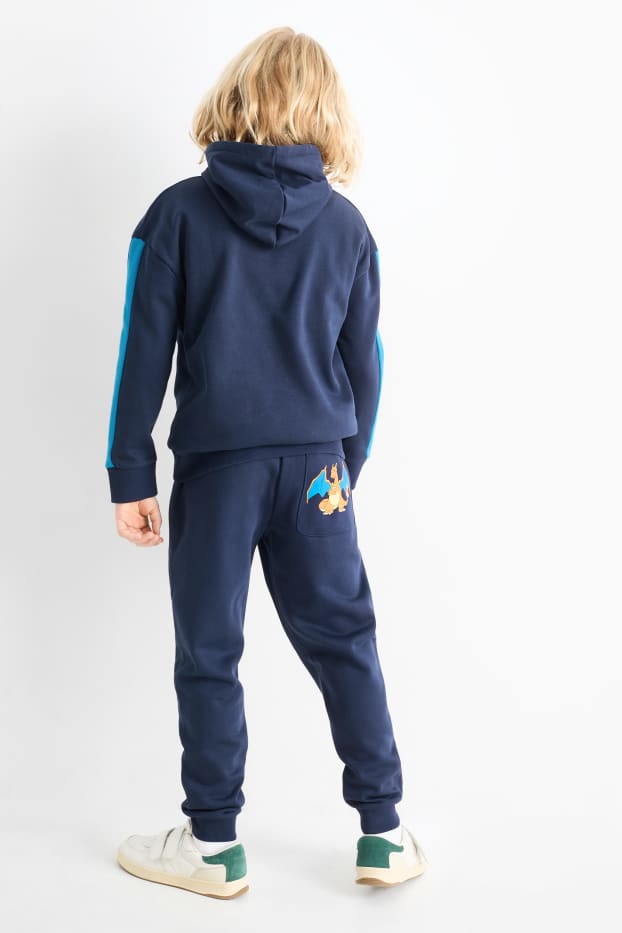 Enfants garçons - Pokémon - ensemble - sweat à capuche et pantalon de jogging - deux pièces - bleu foncé