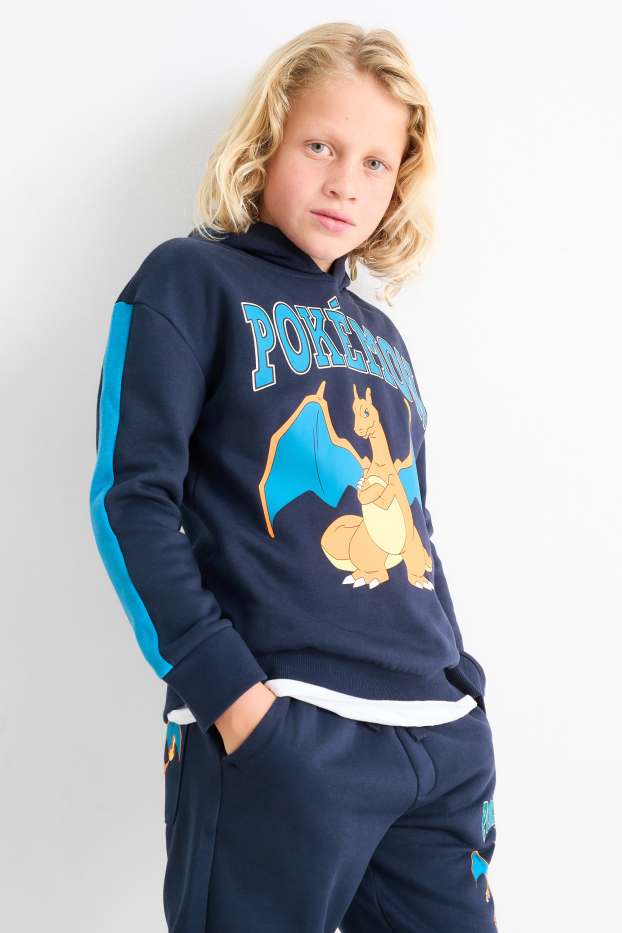 Enfants garçons - Pokémon - ensemble - sweat à capuche et pantalon de jogging - deux pièces - bleu foncé