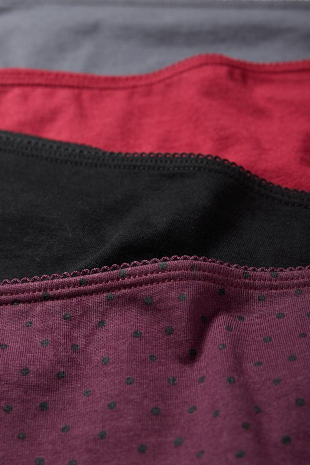 Dames - Set van 4 - slip - paars