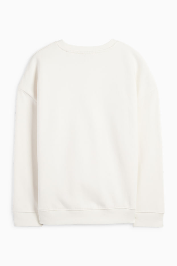 Enfants filles - New York - sweat - blanc crème