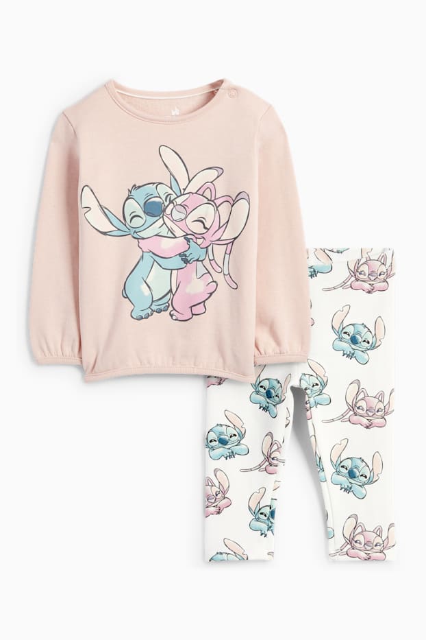 Neonate - Lilo & Stitch - pigiama per neonati - 2 pezzi - rosa