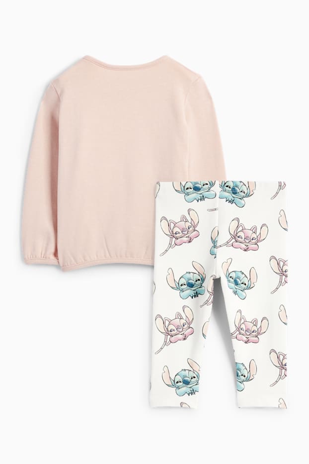 Neonate - Lilo & Stitch - pigiama per neonati - 2 pezzi - rosa