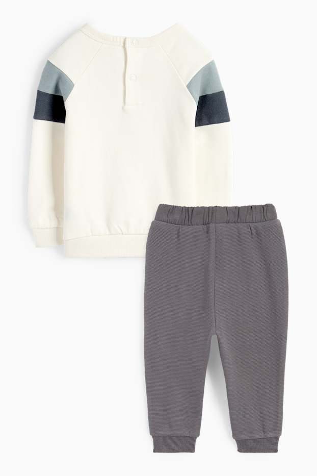 Baby Jungen - Micky Maus - Baby-Outfit - 2 teilig - cremeweiss