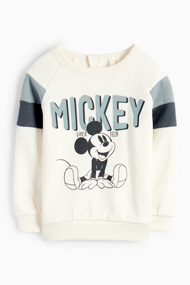 Baby Jungen - Micky Maus - Baby-Outfit - 2 teilig - cremeweiss