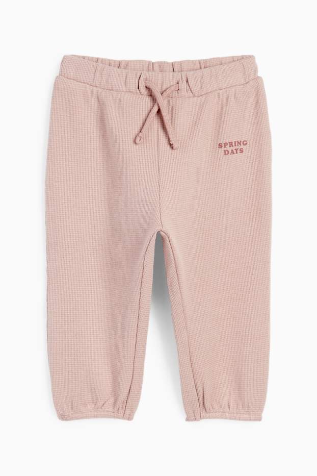 Baby Mädchen - Blümchen - Baby-Outfit - 2 teilig - cremeweiß