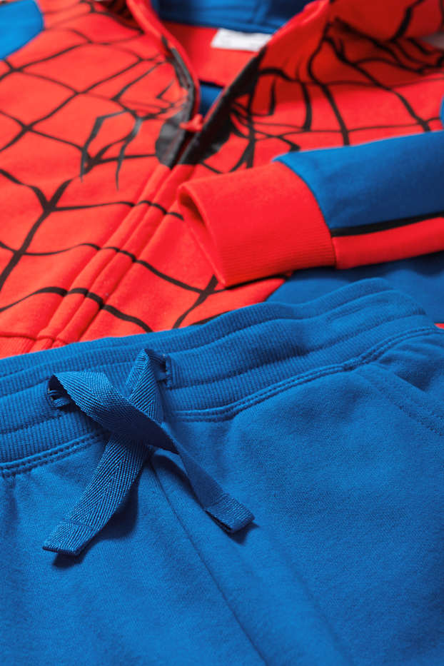 Children Boys - Spider-Man - set - zip-through sweatshirt and joggers - 2 piece - red