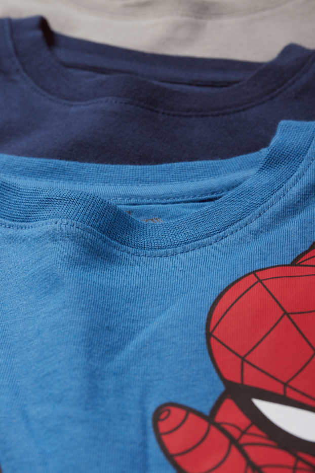 Kinderen: jongens - Set van 3 - Spider-Man - longsleeve - donkerblauw