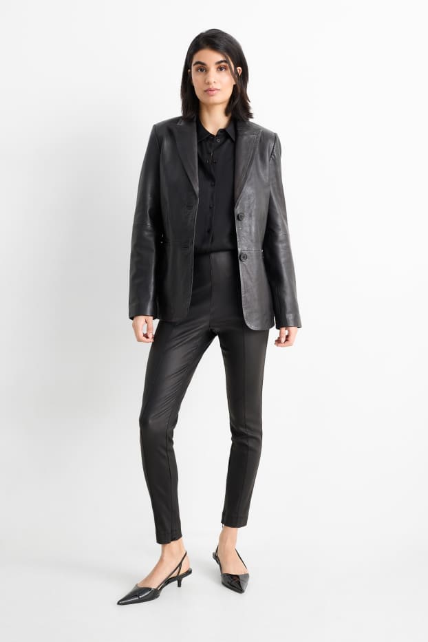 Femmes - Jegging - high waist - skinny fit - noir