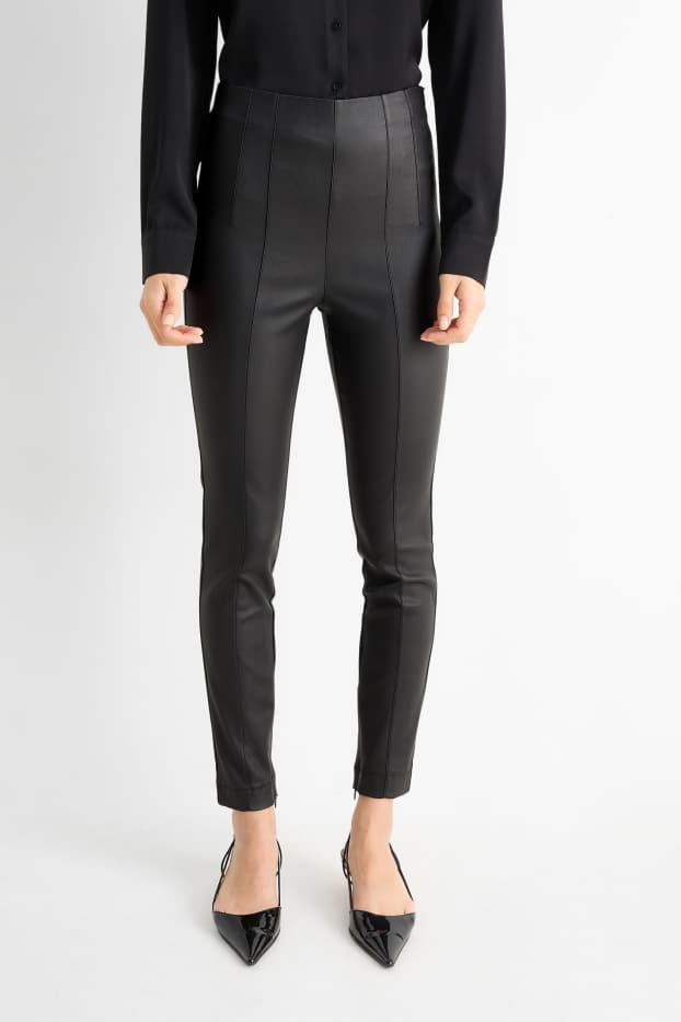 Femmes - Jegging - high waist - skinny fit - noir