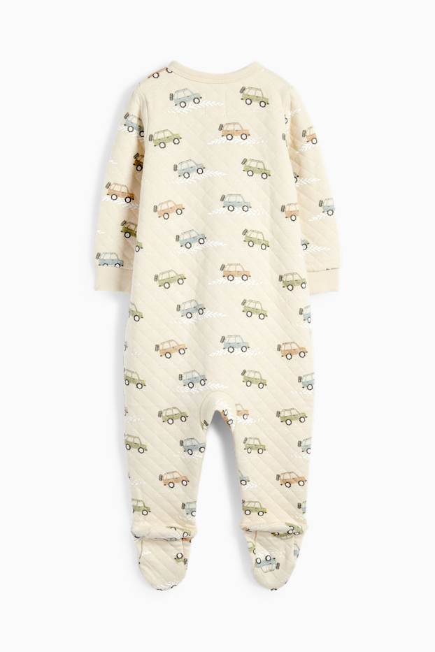 Bebés niños - Coches - pijama para bebé - beige claro