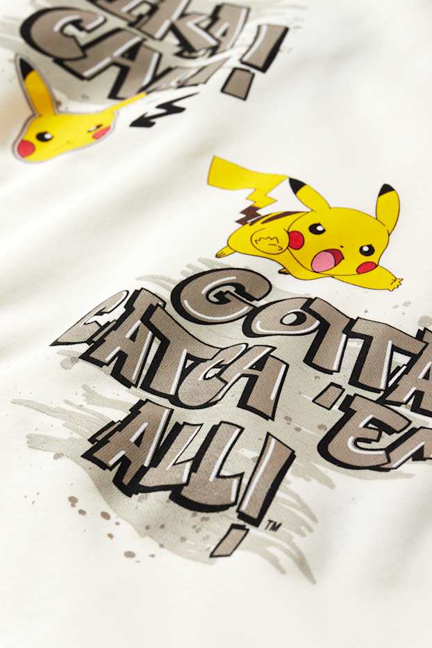Kinderen: jongens - Pokémon - Pikachu - sweatshirt - crème wit