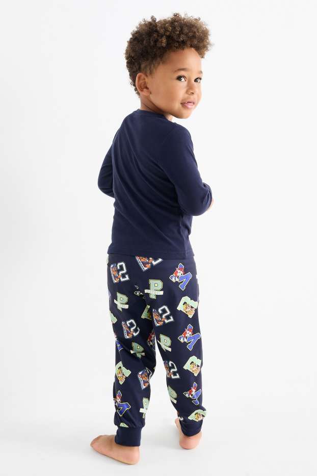 Kinderen: jongens - PAW Patrol - set - pyjama en slaapmasker - 3-delig - donkerblauw