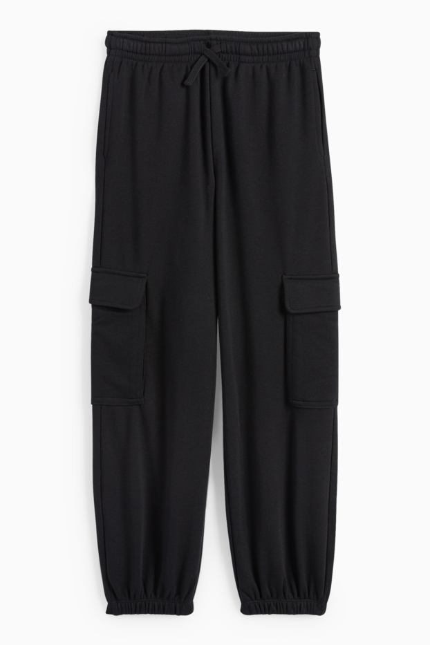 Enfants filles - Pantalon de jogging cargo - noir