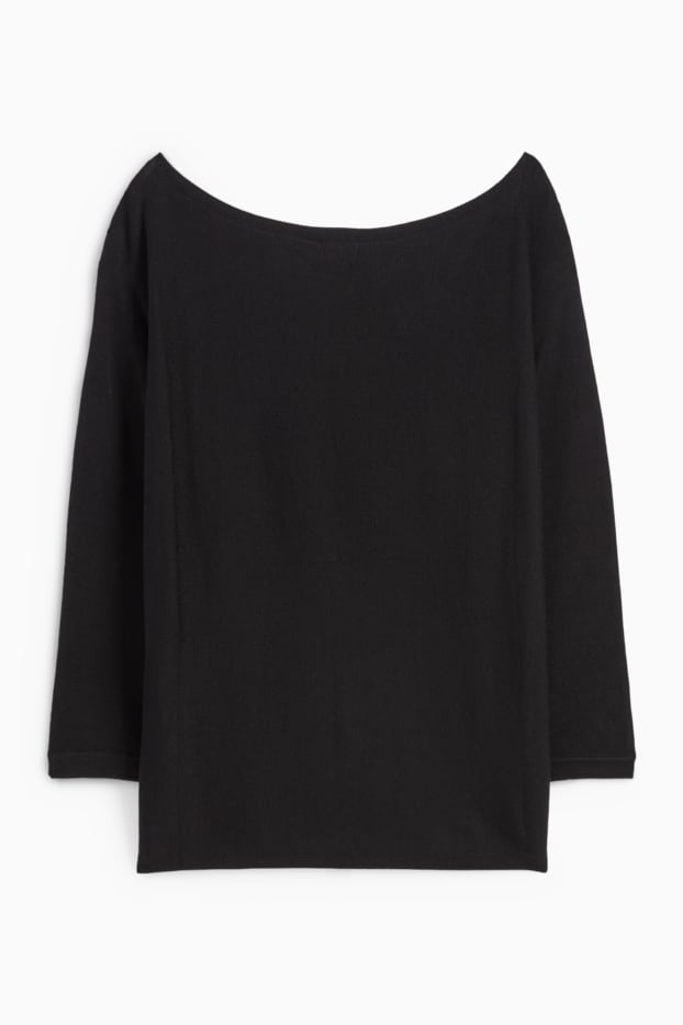 Damen - Feinstrick-Pullover - schwarz