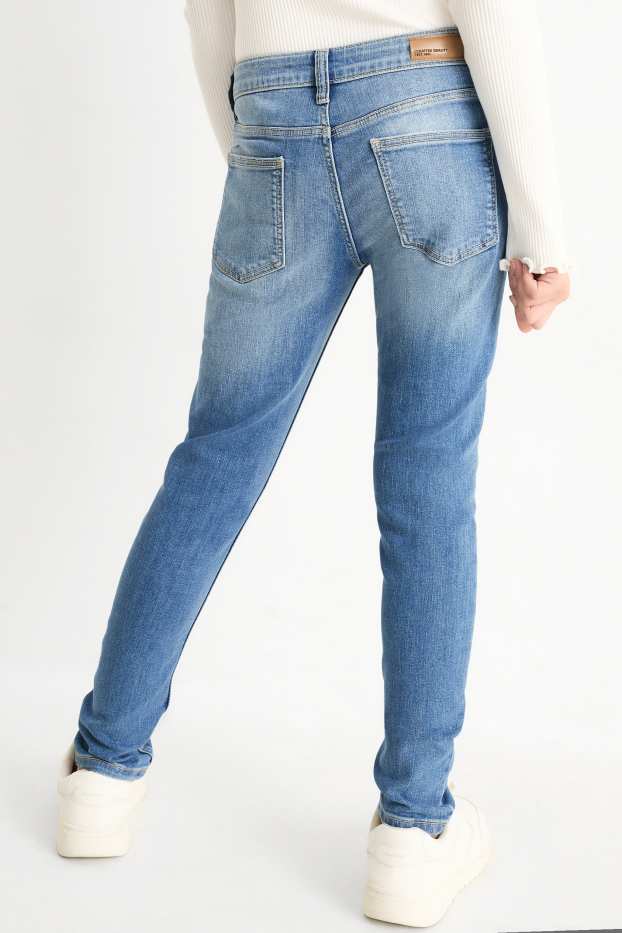Kinder Mädchen - Skinny Jeans - helljeansblau