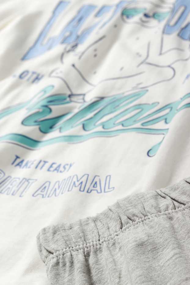 Nena - Peresós - pijama - 2 peces - blanc