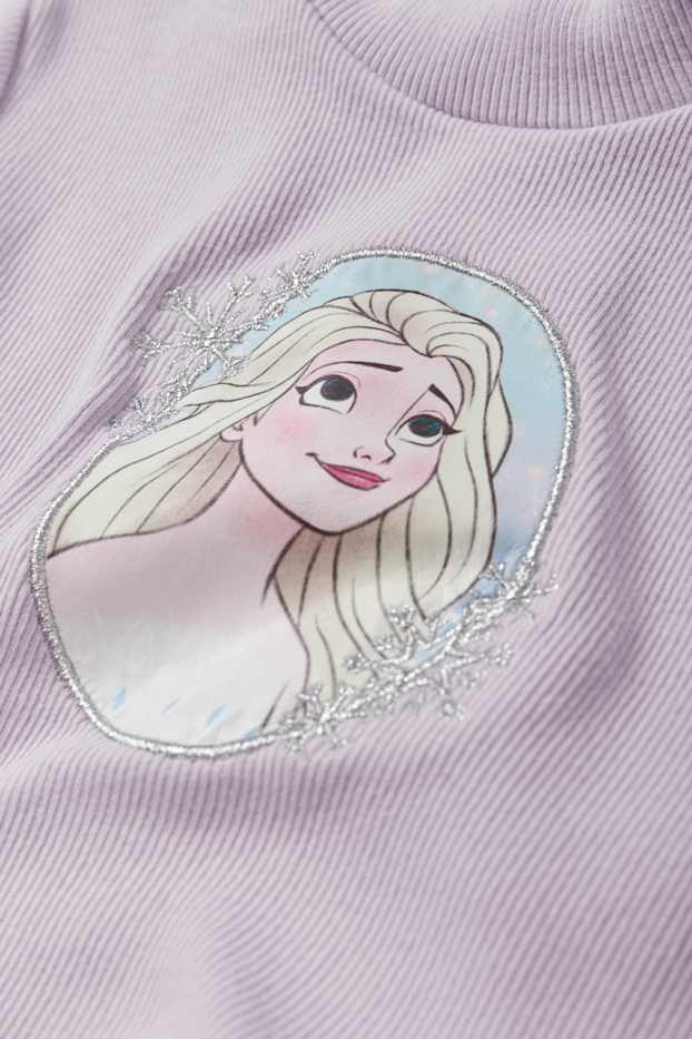 Kinderen: meisjes - Frozen - jurk - glanseffect - lichtpaars