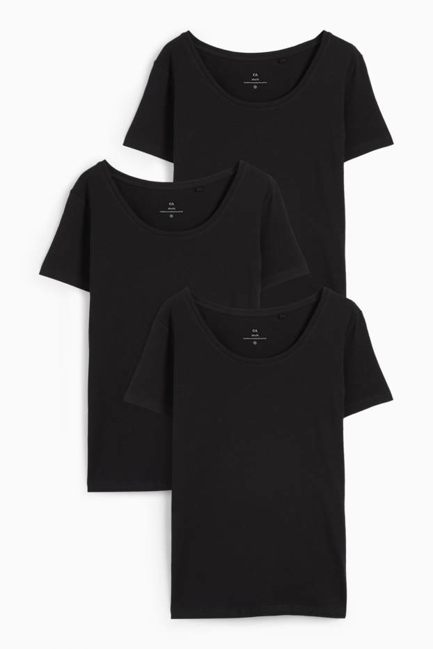 Mujer - Pack de 3 - camisetas  - negro