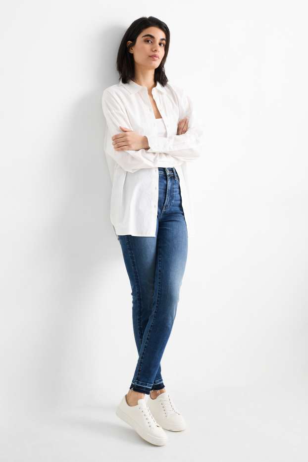 Damen - Skinny Jeans - High Waist - LYCRA® ADAPTIV Fiber - helljeansblau