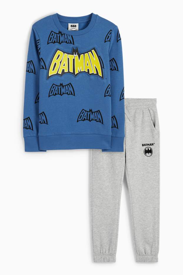 Enfants garçons - Batman - ensemble - sweat et pantalon de jogging - deux pièces - bleu