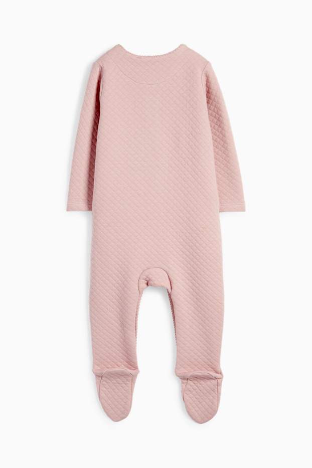 Bébés filles - Licorne, château et papillon - pyjama bébé - rose