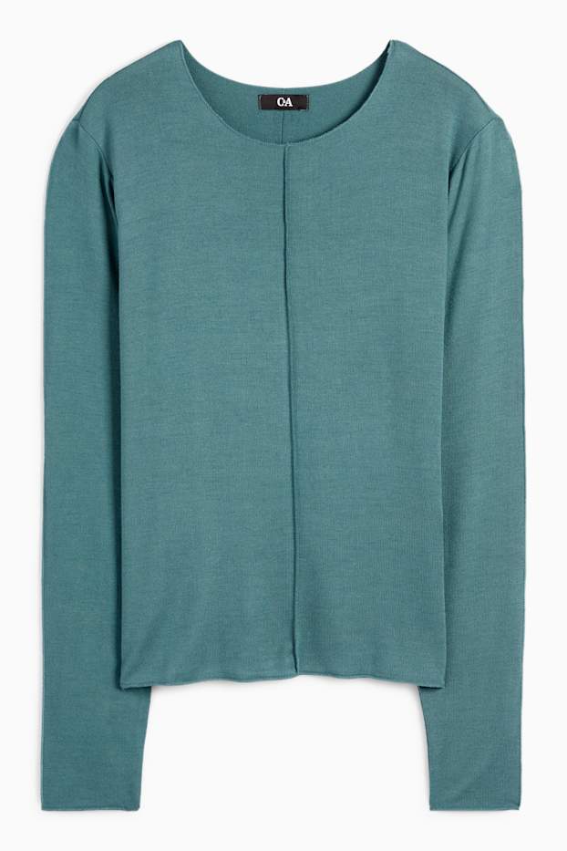 Damen - Langarmshirt - türkis