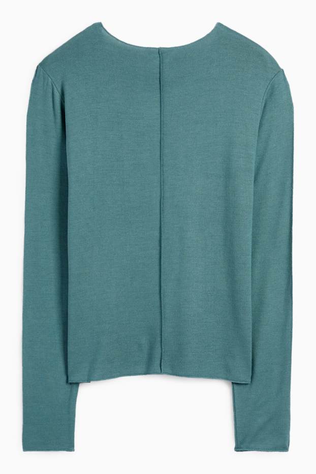 Damen - Langarmshirt - türkis
