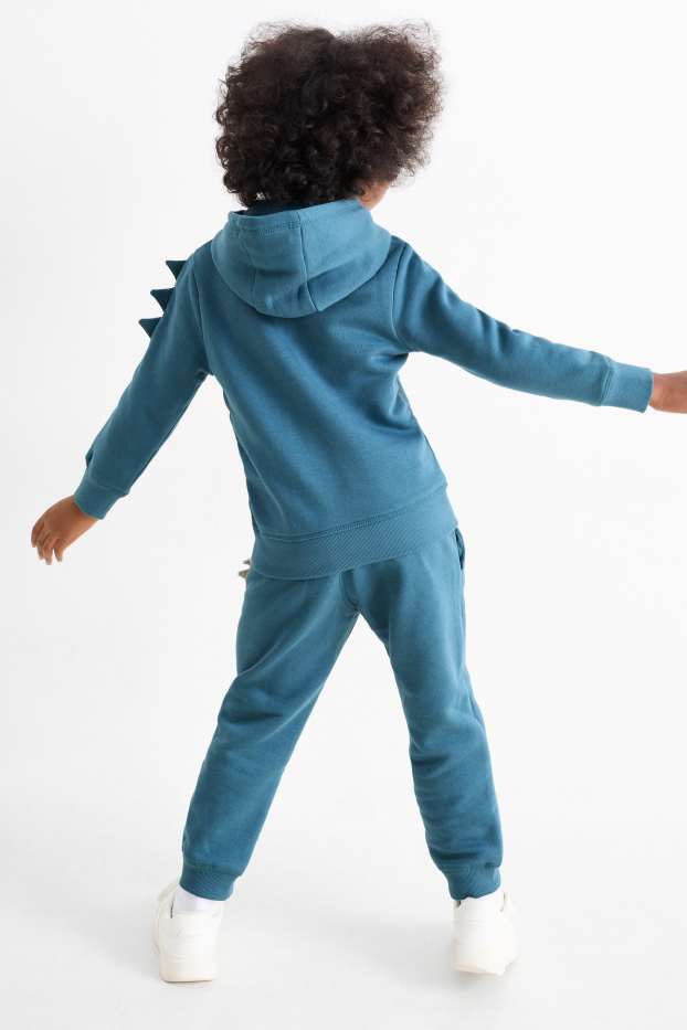 Kinderen: jongens - Dino - set - hoodie en joggingbroek - 2-delig - blauw