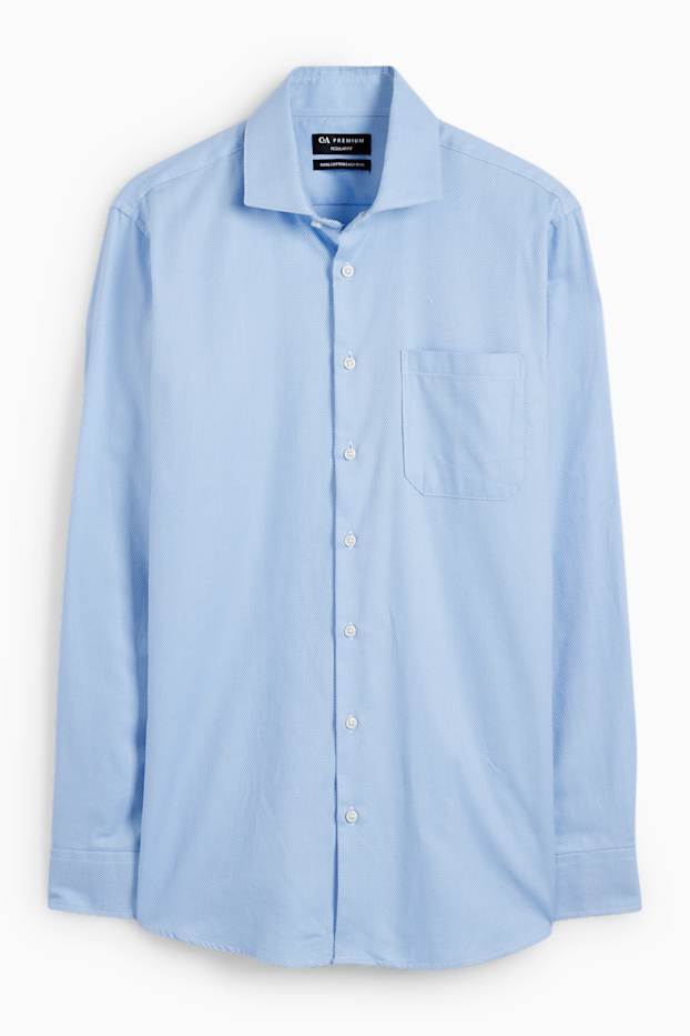 Home - Camisa formal - regular fit - cutaway - fàcil de planxar - blau clar