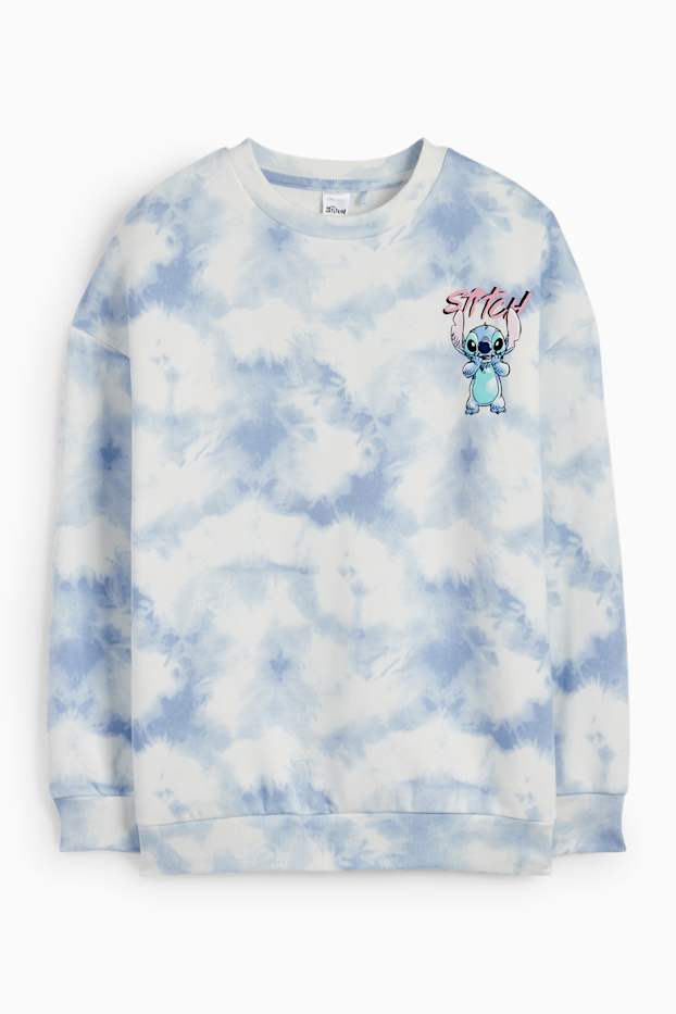 Bambine - Lilo & Stitch - felpa - fantasia - bianco / azzurro