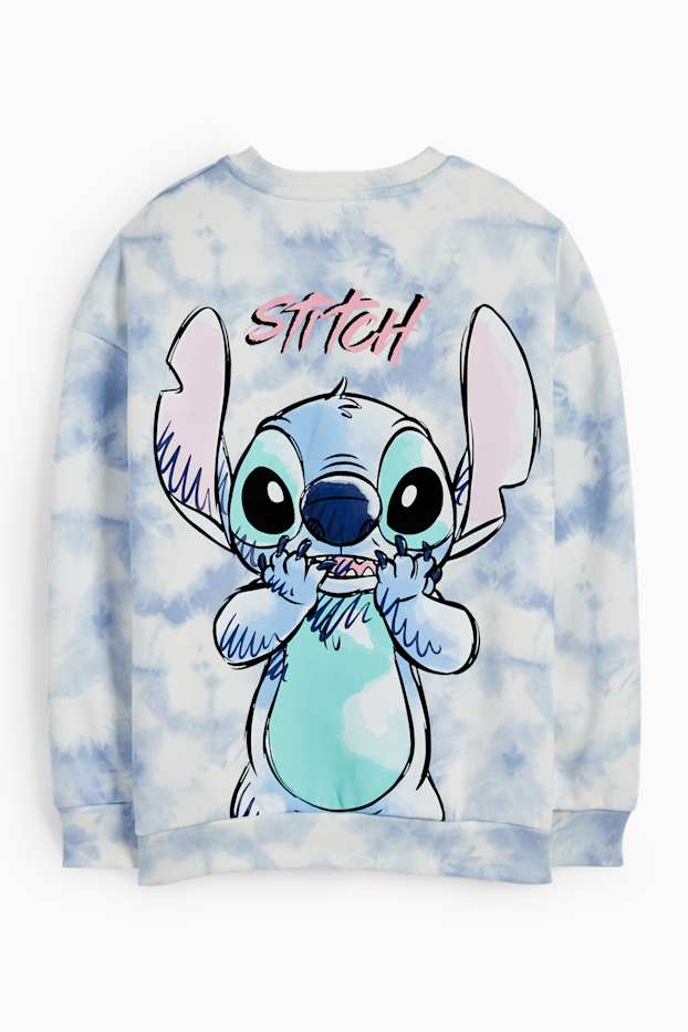Bambine - Lilo & Stitch - felpa - fantasia - bianco / azzurro