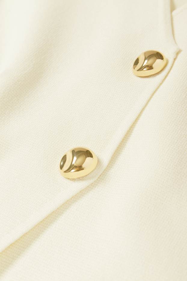 Women - Knitted waistcoat - cremewhite