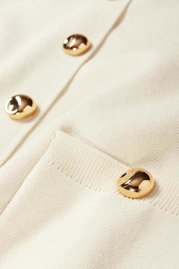 Femei - Cardigan tricotat - alb-crem