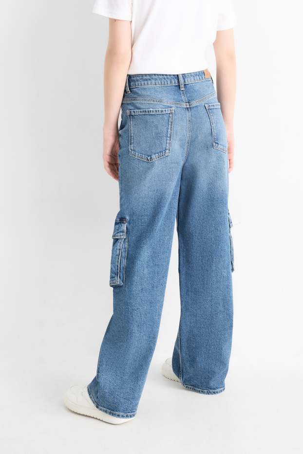 Bambine - Jeans cargo - jeans azzurro