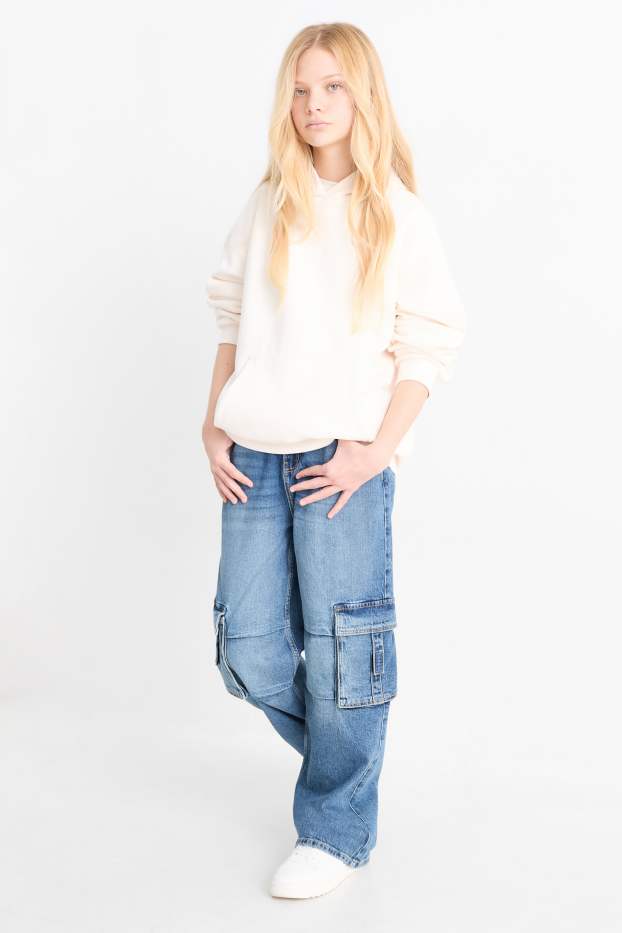 Bambine - Jeans cargo - jeans azzurro