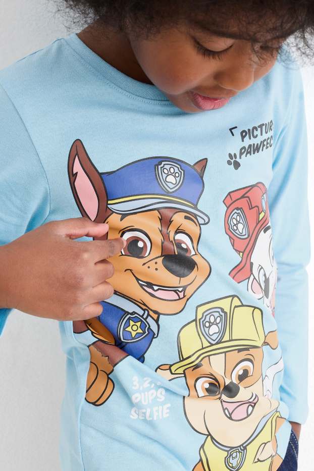 Bambini - Confezione da 3 - PAW Patrol - Chase, Marshall - maglia a maniche lunghe - azzurro