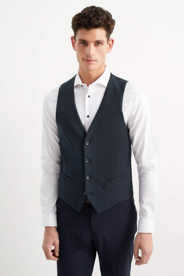 Bărbați - Vestă modulară - slim fit - Flex - LYCRA® - Mix & Match - albastru închis