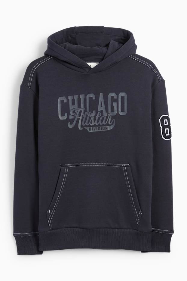 Kinderen: jongens - Chicago - hoodie - donkerblauw