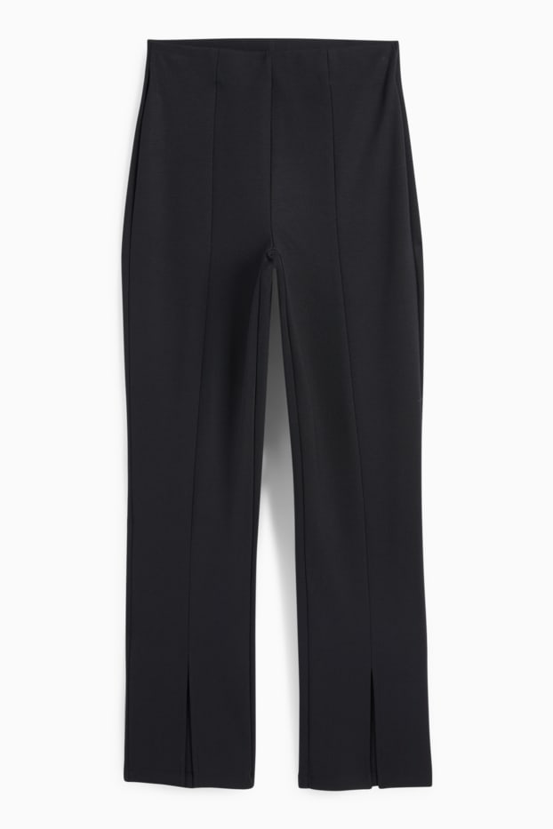 Damen - Jersey-Hose - Mid Waist - Regular Fit - schwarz