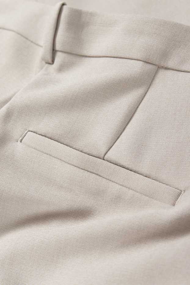 Donna - Pantaloni di stoffa - vita media - tapered fit - beige chiaro