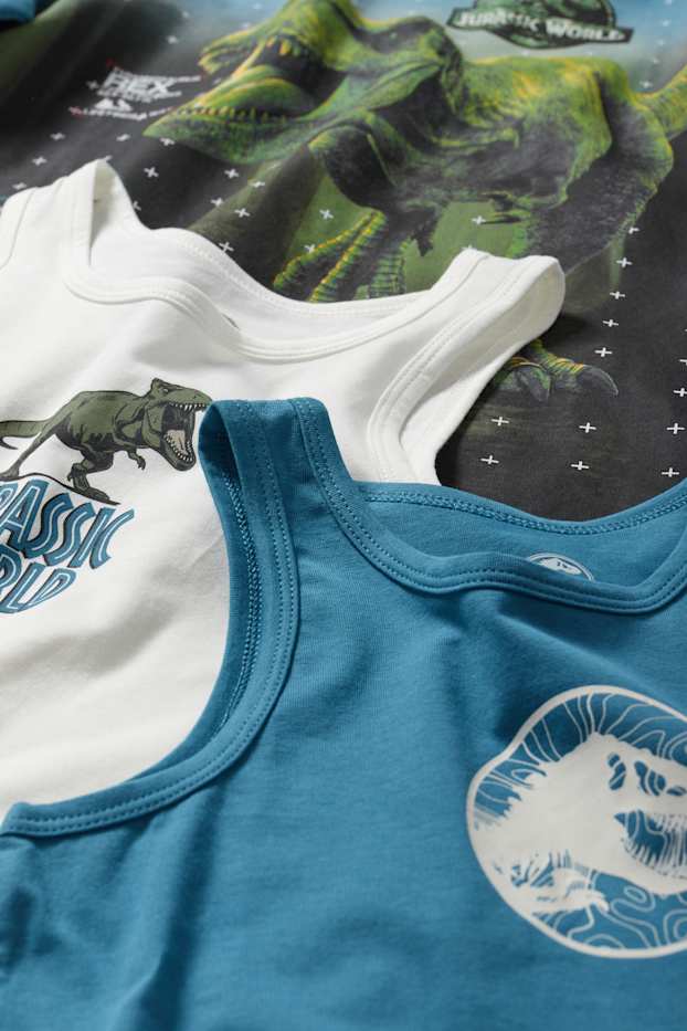 Children Boys - Jurassic World - set - pyjamas, 2 vests and 3 pairs of boxer shorts - blue