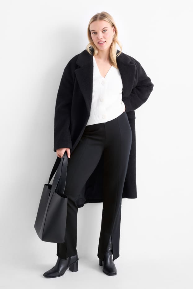 Damen - Jersey-Hose - Mid Waist - Regular Fit - schwarz