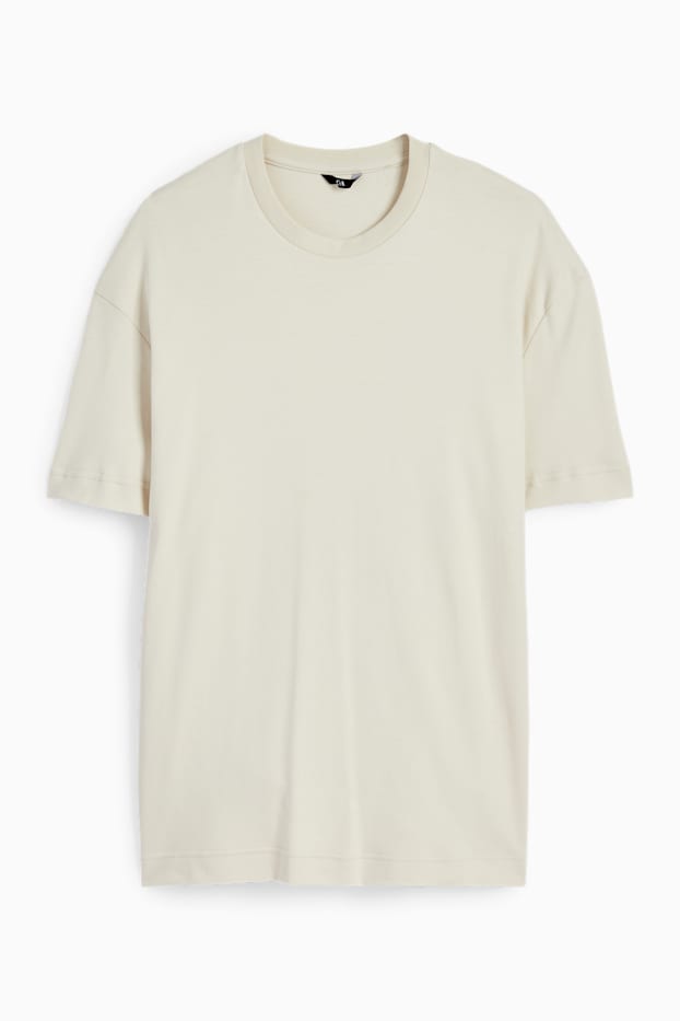 Men - T-shirt - light beige